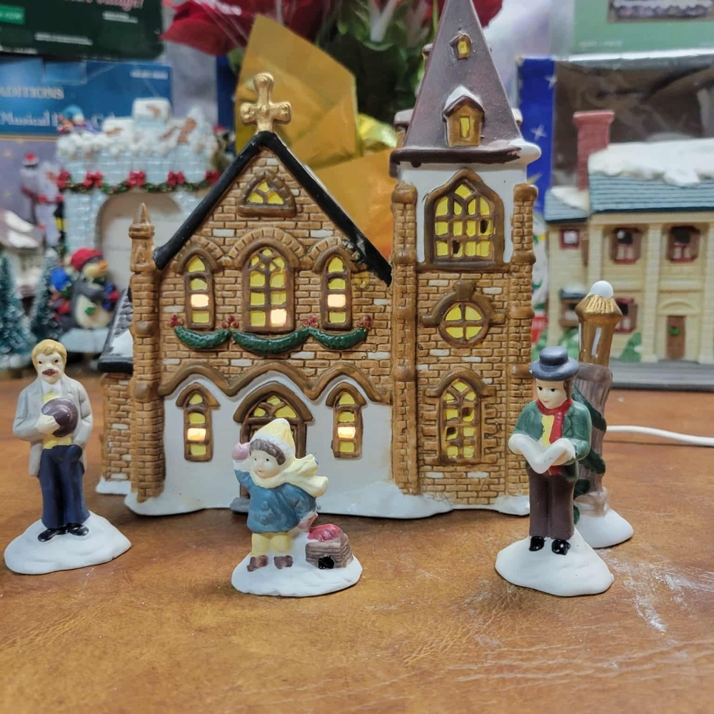 Vintage Christmas Village CHURCH – Dickens Ceramics